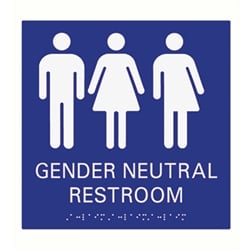 ADA Compliant Gender Neutral Restroom Sign