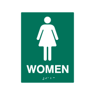 ADA Compliant Womens Restroom Wall Signs - 6x8 - Custom Colors Available