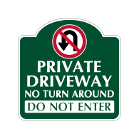 Mission Style Private Driveway Do Not Enter Sign - 18x18 - Made with 3M Reflective Rust-Free Heavy Gauge Durable Aluminum available for quick shipping from STOPSignsAndMore.com