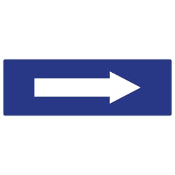 ADA Compliant Directional Arrow Signs with Tactile Arrow - 6X2