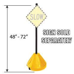 (Yellow) Portable Sign Post, Base, and Hardware Product Page
