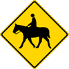 Horse Crossing Road Warning Signs - 30x30 - High-Intensity Prismatic Reflective on Heavy Gauge Rust-Free Aluminum (.080) Horse Crossing Signs