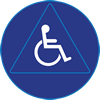 ADA Compliant Unisex Restroom Door Sign with International Symbol of Accessibility (ISA) - 12x12