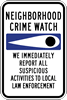 Neighborhood Crime Watch Eye Static Cling Window Decals