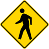 Pedestrian Crossing Warning Signs - 24x24 - Official MUTCD Compliant W11-2 Pedestrian Crossing Road Signs - High Intensity Prismatic Reflective Heavy Gauge Rust-Free Aluminum Signs