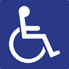 International Symbol of Accessibility (ISA) Wall Label- Package of 3