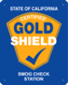 California Gold Shield SMOG Check Station Sign - Double-Faced - 24x30