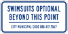 Swimsuits Optional Beyond This Point Sign (Only a few left!)