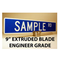 Custom Street Name Signs - 9 Inch High - Extruded Blade - EGP