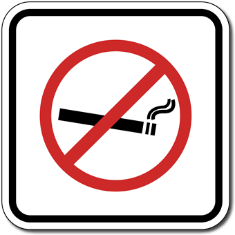 no smoking symbol sign 12x12 non reflective stopsignsandmore com