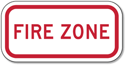 Click here to view larger image Supplemental Fire Zone Sign - 12x6