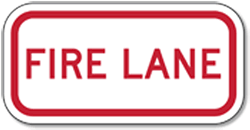 Click here to view larger image Supplemental Fire Lane Sign - 12x6