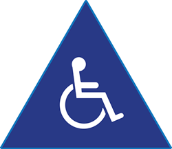 Click here to view larger image ADA Compliant Mens Restroom Door Signs with Tactile ISA Symbol - 12x12