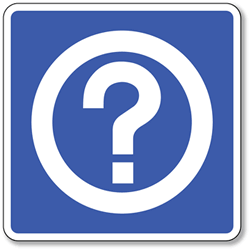 Click here to view larger image Information Symbol Sign - 8x8- Non-Reflective Rust-Free .050 Gauge Aluminum Symbol for Information Sign