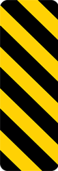 Click here to view larger image OM-3L-MOD - Left Diagonal Stripe Reflective Object Marker Sign - 8x24 - Reflective Rust-Free Heavy Gauge (.063) Aluminum Parking Lot and Road Signs