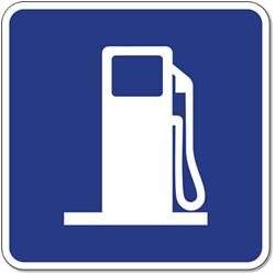 Click here to view larger image D9-7 Gas Pump Sign - 18x18- Reflective Rust-Free Heavy Gauge Aluminum Parking Lot and Gas Station Signs