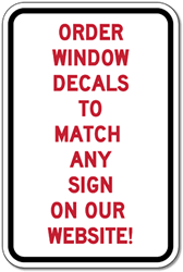 Custom Window Decals Made of Any Sign in our Store