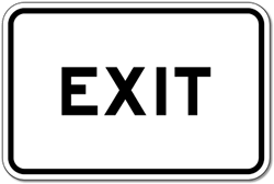 Parking Lot Exit  Signs - 18x12 - Reflective Heavy Gauge Aluminum Parking Lot Exit Signs