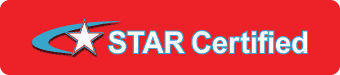 Click here to view larger image STAR Certified Smog Check Station Sign - Two-sided - 24x5.25 - Pre-drilled holes allow sign to be attached to or suspended below other Smog Check Station signs