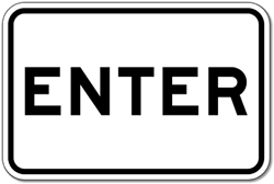 Click here to view larger image Parking Lot Enter Signs - 18x12 - Reflective Rust-Free Heavy Gauge Aluminum Parking Lot Enter Signs