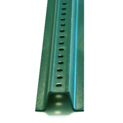 Click here to view larger image Eight-Foot Green U-Channel Sign Post - Heavy Gauge (2.0LBS/FT) rust-resistant green powder-coated steel signpost with predrilled holes and tapered end