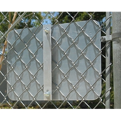 Click here to view larger image This bracket is only for mounting 12x12 or 18x12 rectangular signs to chain-link fences and some meshed security gates.