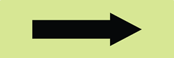 Click here to view larger image ADA Compliant Luminous Tactile Arrow Signs - 6X2