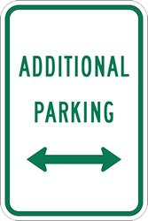 Click here to view larger image Additional Parking Sign with Double Arrow - 12x18 - Reflective Aluminum Parking Lot Signs