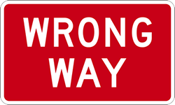 R5-1A-MOD Wrong Way Signs - 24X18 - Official MUTCD Reflective Rust-Free Heavy Gauge Aluminum Road Signs