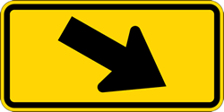 Click here to view larger image W16-7-PR Crosswalk Right Arrow Signs - 24x12 - Rust-Free Heavy Gauge Reflective Aluminum Pedestrian Crosswalk Signs