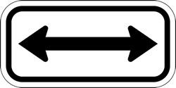 Click here to view larger image Buy Double Arrow Directional Signs - 12x6 - Reflective Rust-Free Heavy Gauge Aluminum Parking Signs and Property Management Signs