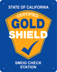 California Gold Shield SMOG Check Station Sign - Single-Faced - 24x30