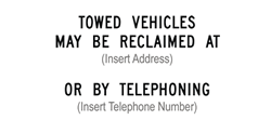 Click here to view larger image Add Information to California R100B Tow-Away Parking Lot Sign