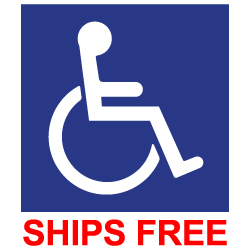 Click here to view larger image ADA Window Decals - 3 Pack of ADA Symbol of Accessibility (ISA) Window Decals - 6x6