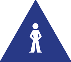 Click here to view larger image ADA Compliant and Title 24 Compliant Boys Restroom Door Signs for Schools - 12x12