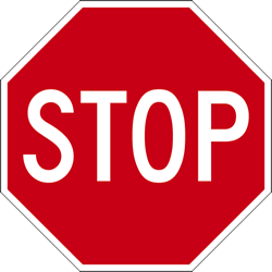 Click here to view larger image Official MUTCD Compliant R1-1 STOP Sign - 18x18 - Engineer Grade Prismatic Reflective Heavy Gauge (.080) Aluminum STOP Signs