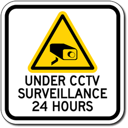 Click here to view larger image Under CCTV Surveillance 24 Hours Sign - 12x12