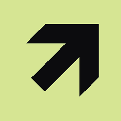 Click here to view larger image ADA Compliant Luminous Ahead Right Arrow Signs - 5x5 -Made with Laserglow Rowmark material