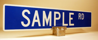Custom Street Name Signs - 9 Inch High - Extruded Blade - HIP