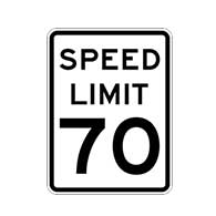 Seventy Mile Per Hour Sign- 24x30 - Official R2-1 MUTCD Compliant Reflective Rust-Free Heavy Gauge Aluminum Speed Limit Sign