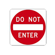 R5-1 Do Not Enter Signs - 24x24 - Official MUTCD Reflective Rust-Free Heavy Gauge Aluminum Road Signs