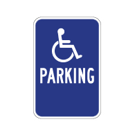 Handicapped Disabled Parking Guide Sign - No Arrows - 12x12 - Reflective Rust-Free Heavy Gauge Aluminum Accessibility Signs