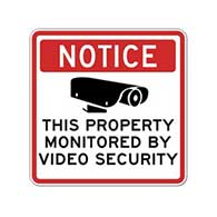 Notice This Property Monitored By Video Camera Security Label 6x6