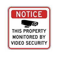 Property Monitored By Video Security Sign - 24X24