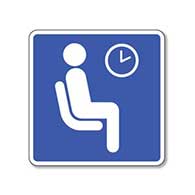 Waiting Room Symbol Sign - 8x8- Non-Reflective Rust-Free .050 Gauge Aluminum Symbol Sign for Waiting Rooms