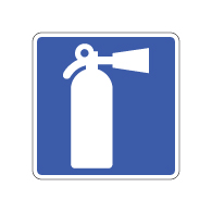 Fire Extinguisher Symbol Sign - 8x8- Non-Reflective Rust-Free .050 Gauge Aluminum Symbol Sign for indicating Fire Extinguisher locations