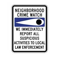 Neighborhood Crime Watch Eye Sign - 18x24