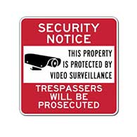 Property Protected By Video Surveillance Sign - 24x24