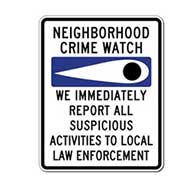 Neighborhood Crime Watch Eye Sign - 24x30