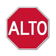 ALTO Sign (Spanish STOP Sign) - 18x18